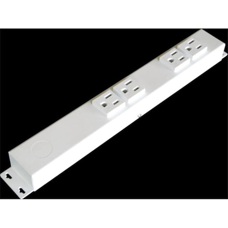 Digital Delights Power Strip, 5-15R, Hardwire, 0 ft., White DI1539090